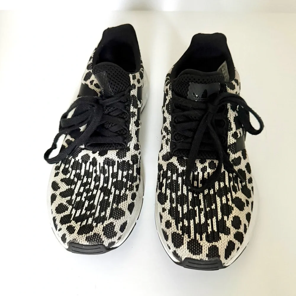 Adidas original swift run 1.0 in black and white leopard print Size 8.5